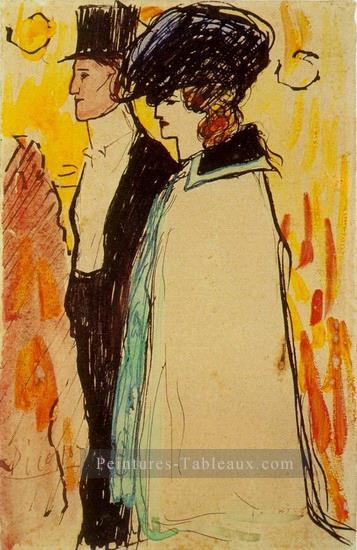 Couple Rastaquoueres 1901 cubisme Pablo Picasso Peintures à l'huile